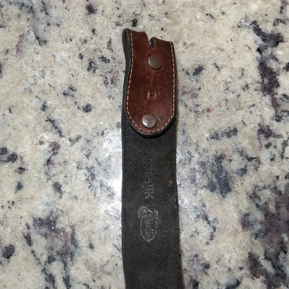 Justin Boots Silver Concho Rawhide Leather Belt - Picture 5 of 6